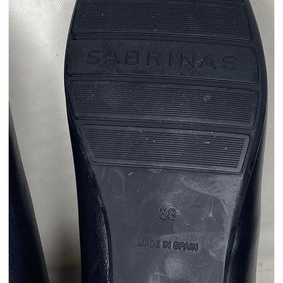 SABRINAS Ankle Boots Leather Calf Hair Fur Leopard Spain Womens 38 US 7.5 Black - Picture 9 of 9